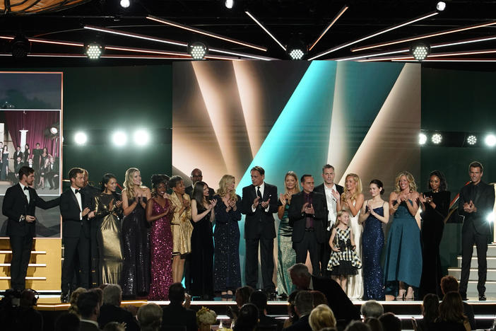 The cast of "General Hospital" appears during the 50th Daytime Emmy Awards on Friday, Dec. 15, 2023, at the Westin Bonaventure Hotel in Los Angeles.