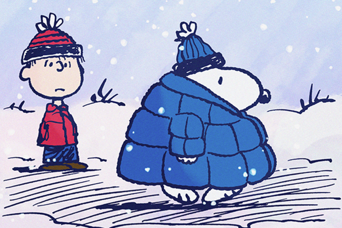 Comic strip Snoopy first started rocking a puffer jacket in the 1980s. A plush version of the bundled-up beagle is flying off the shelves in 2023.