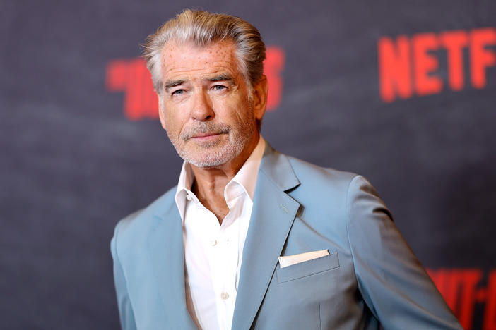 Actor Pierce Brosnan attends the Los Angeles premiere of Netflix's <em>The Out-Laws</em> on June 26.