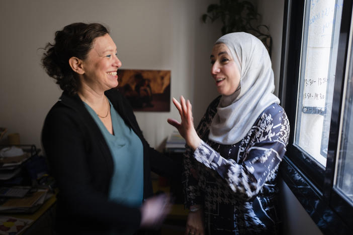 The Hand in Hand Jerusalem school principal Efrat Meyer, who is Jewish, and vice principal Engie Wattad, who is Arab Muslim, are longtime colleagues and friends. The school is mixed and bilingual.