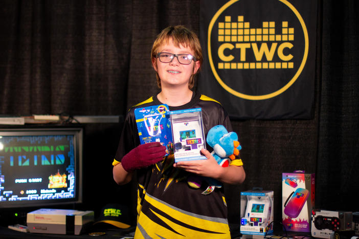 Willis Gibson at the 2023 Classic Tetris World Championship