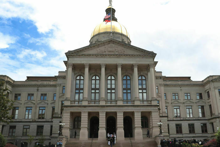 The Georgia State Capitol was among several state legislatures evacuated Wednesday following bomb threats.