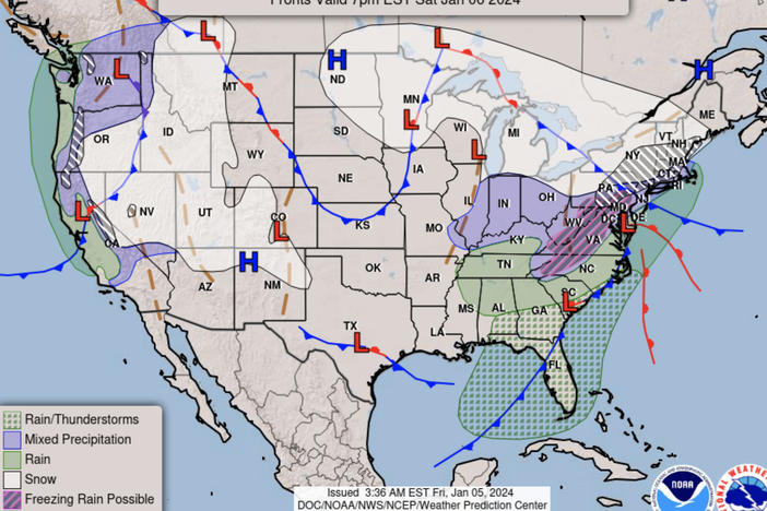 The winter storm system is expected to bring freezing rain and heavy snow all along the East Coast over the weekend.
