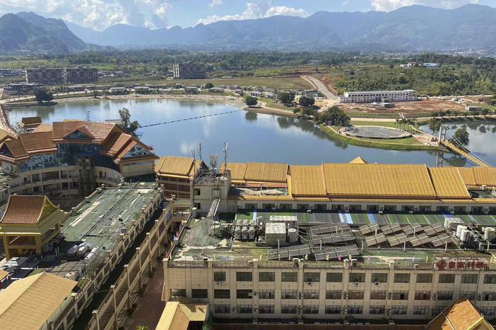This photo provided by Kyaw Ko Lin shows a view of Laukkaing city in Shan state, Myanmar on Nov. 20. Myanmar's military government has acknowledged that it withdrew its forces from the city.