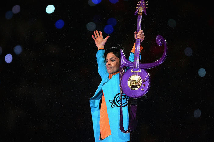 The late musician Prince, performing at the Super Bowl in 2007 in Miami Gardens, Fla.