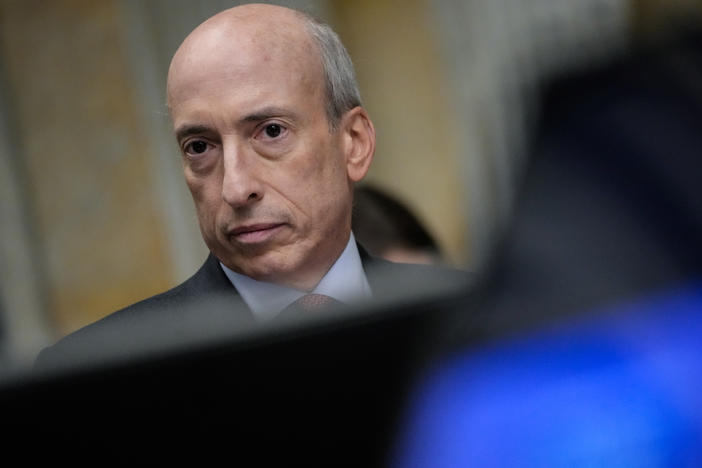 The Securities and Exchange Commission, under Chair Gary Gensler, has approved several spot bitcoin exchange-traded funds, which will track the cryptocurrency's price.