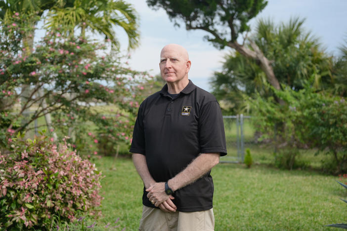 Gregg Martin, author of 'Bipolar General,' at his home in Cocoa Beach, Fla.