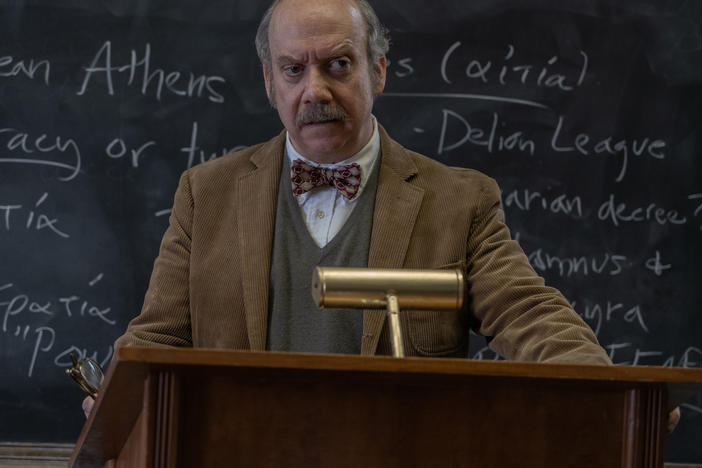 Paul Giamatti stars as Paul Hunham in Alexander Payne's new film, <em>The Holdovers.</em>