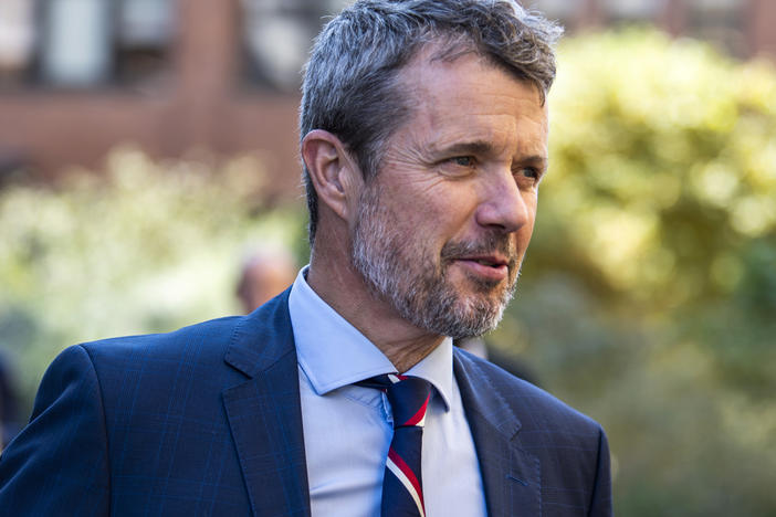 FILE - Frederik, Crown Prince of Denmark walks along the High Line on Tuesday, Sept. 20, 2022, in New York. Thousands of people will gather in downtown Copenhagen on Sunday, Jan. 14, 2024 to witness a historic moment in one of the world's oldest monarchies.
