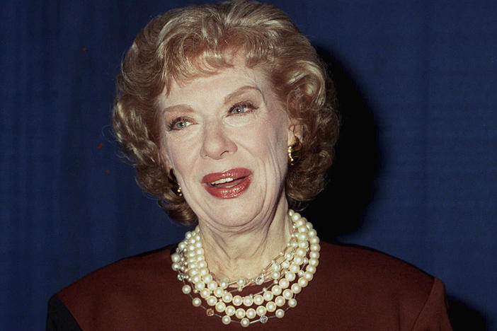Joyce Randolph, who played Trixie on the TV series <em>The Honeymooners</em>, on Nov. 24, 1990, in New York. Randolph has died at age 99.