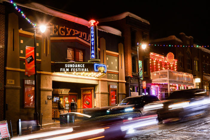 The Sundance Film Festival marks its 40th edition this year. Above, the Egyptian Theatre is pictured during the 2023 Sundance Film Festival in Park City, Utah.