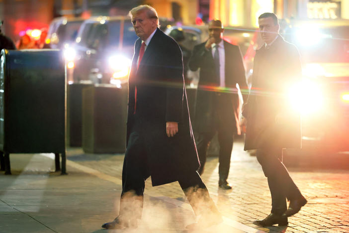 Trump held a press conference after leaving the second day of his defamation trial involving a case brought by E. Jean Carroll.