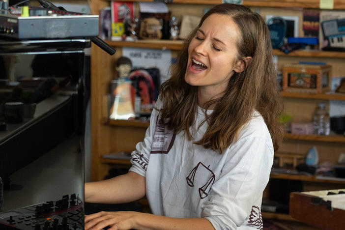 Hania Rani performs a Tiny Desk concert at NPR Music in Washington, D.C.