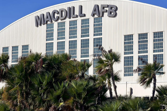 In this photo provided by the U.S. Air Force, a hangar stands at MacDill Air Force Base on Jan. 4, 2021, in Tampa, Fla. As many as 121 unmarked graves in a former Black cemetery have been discovered at the base, military officials confirmed.