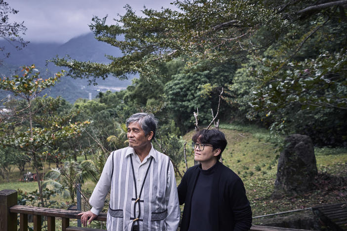 Teyra Yudaw (left) and his daughter, Ciwang Teyra, are members of Taiwan's Indigenous Truku tribe.