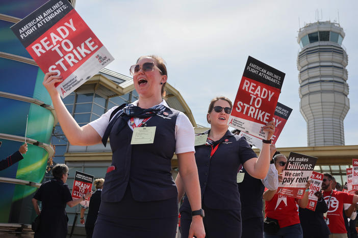 Under federal law, flight attendants cannot strike without permission from the federal government. The Association of Professional Flight Attendants says contract talks have reached an impasse, and flight attendants should be allowed to strike.
