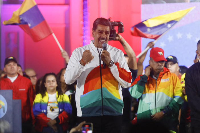 Venezuelan President Nicolás Maduro gestures as he speaks on Dec. 3.