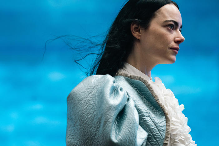 Emma Stone has been nominated for an Oscar for her performance as Bella in <em>Poor Things.</em>