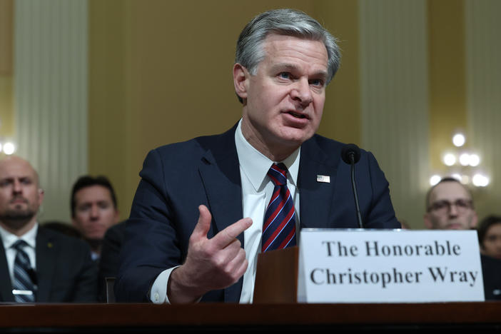 FBI Director Christopher Wray testifies before the House Select Strategic Competition Between the United States and the Chinese Communist Party Committee on Wednesday.