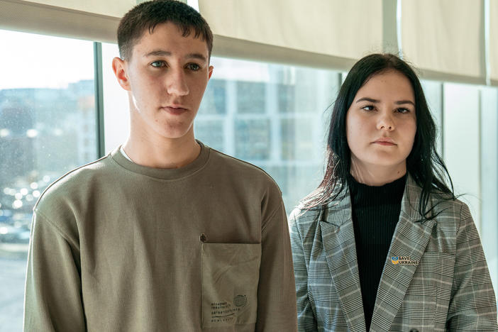 Rostislav (left) and Ksenia were abducted from Ukraine during the war with Russia.