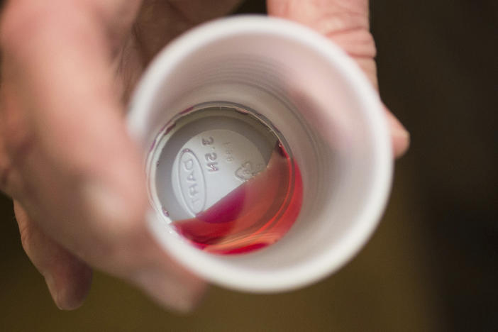 A liquid dose of methadone at the clinic in Rossville, Ga. The medication is only available at designated opioid treatment centers and that won't change. But more clinicians will be able to prescribe it.