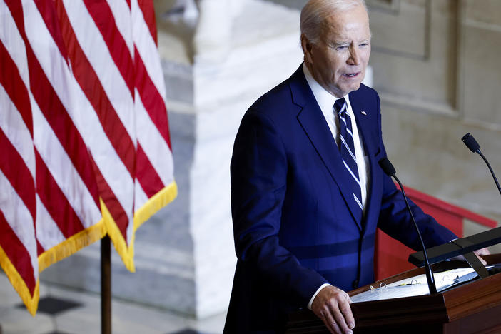 President Biden issued an executive order on Thursday targeting Israeli settlers in the West Bank who have been attacking Palestinians in the occupied territory.