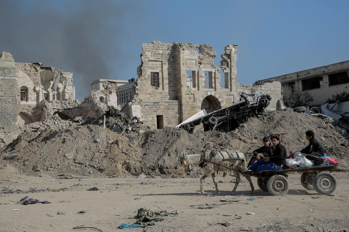 What is left of Pasha's Palace amid Israel's bombardment of Gaza. Historians of Gaza say Napoleon slept there for three nights in 1799.