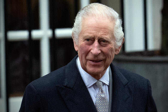 King Charles III departs the London Clinic after receiving treatment for an enlarged prostate on Jan. 29.