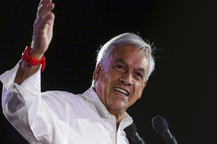Sebastián Piñera, former Chilean president, is pictured in Santiago on Nov. 16, 2017. Piñera died on Tuesday in a helicopter crash in Lago Ranco, Chile.