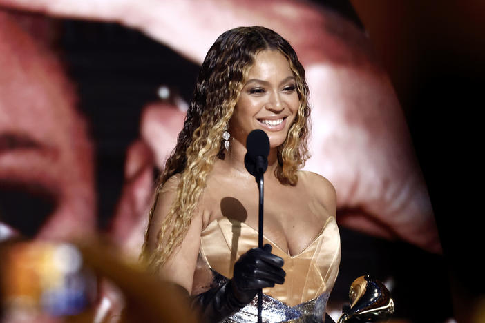 Beyoncé accepts the Best Dance/Electronic Music Album award for "Renaissance" onstage during the 65th GRAMMY Awards at<a href="http://crypto.com/" target="_blank" data-stringify-link="http://Crypto.com" data-sk="tooltip_parent">Crypto.com</a> Arena on February 05, 2023 in Los Angeles, California.