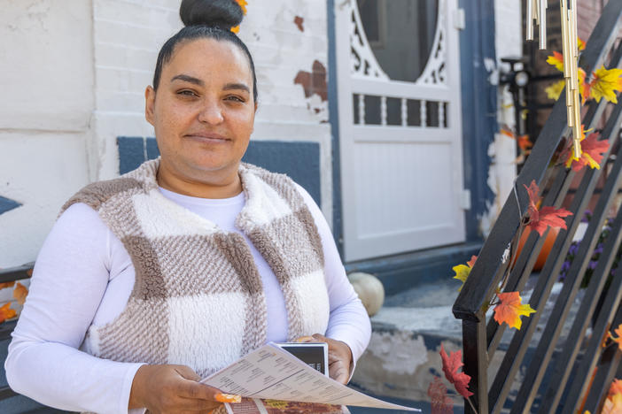 North Philadelphia resident Katherine Camacho expressed interest in becoming a "trusted messenger" with the opioid crisis outreach team when a canvasser approached her at her home.