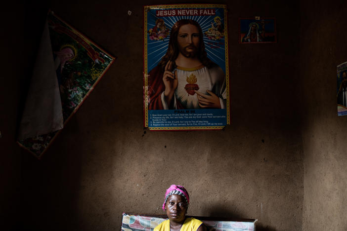 Janine Kibwana, Ebola survivor and mother of five, sits in her living room in Beni, Democratic Republic of the Congo. Researchers studying the DRC's most recent Ebola outbreak say that a new vaccine can dramatically reduce the risk of dying from the disease.