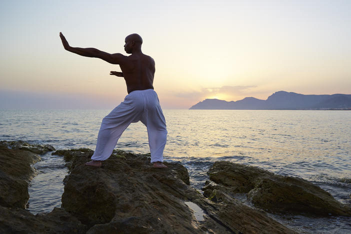 Tai chi has many health benefits. It improves flexibility, reduces stress and can help lower blood pressure.