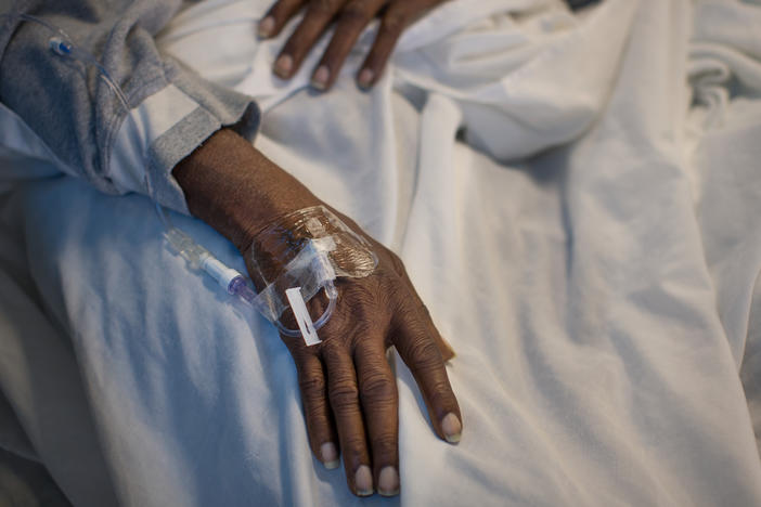 Prisoner and patient Alton Batiste, 72, in Angola's nursing unit in 2017. The prison had to change some of its rules when it introduced hospice, allowing inmates to touch each other, for instance.