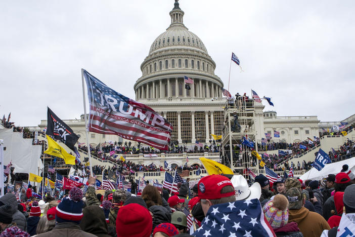 Insurrections loyal to President Donald Trump at the U.S. Capitol in Washington, D.C., on Jan. 6, 2021.