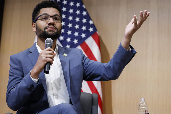 Rep. Maxwell Frost, D-Fla., is among the members using Spanglish — meaning a mix of English and Spanish — to communicate with constituents.
