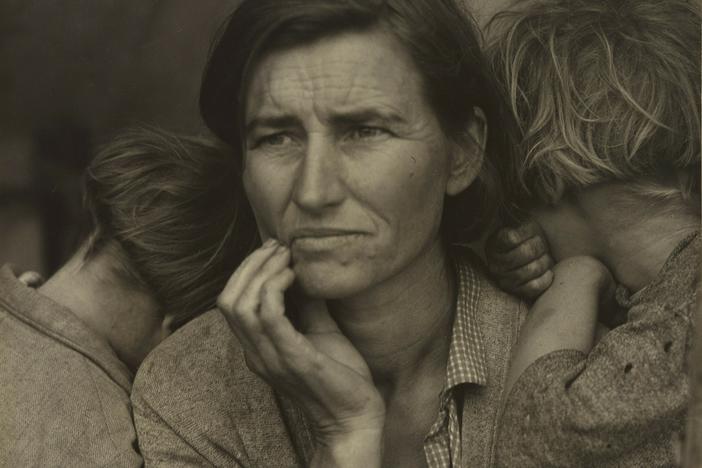 Dorothea Lange, <em>Human Erosion in California (Migrant Mother),</em> March 1936, gelatin silver print