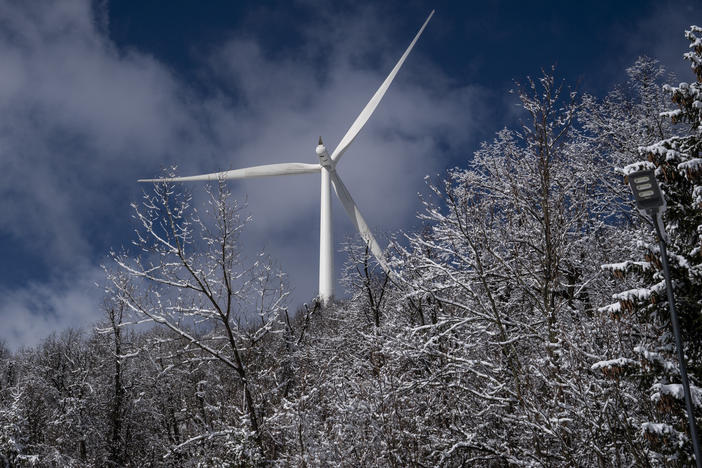 A wind turbine is seen near Pinnacle Wind Farm in Keyser, West Virginia. This onetime coal town is emblematic of a nation-wide attempt to shift to renewable energy.