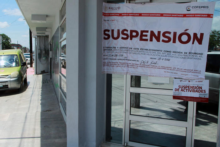 Mexican health authorities suspended operation at this medical clinic in Matamoros, Tamaulipas after reports that a number of cosmetic surgery patients were exposed to a potentially deadly fungal meningitis. Twelve patients with probable or confirmed cases died.
