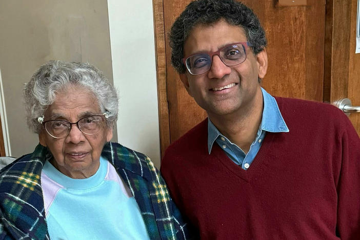 Ben Gomes and his mom, Thomasinha.