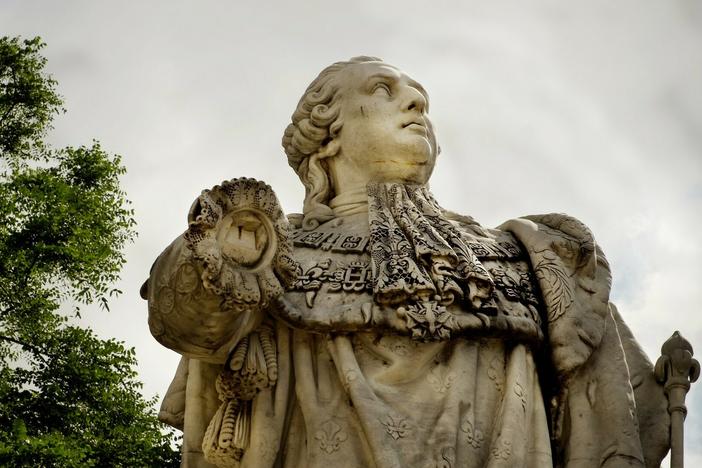 Louisville's statue of French King Louis XVI was removed after it was vandalized during protests in 2020. The 200 year-old monument was a gift from Louisville's sister city of Montpellier, France.