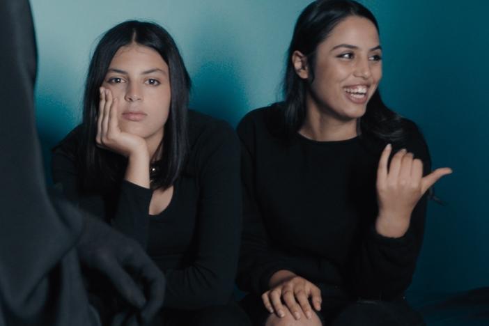 Tayssir Chikhaoui and Eya Chikhaoui in <em>Four Daughters.</em>