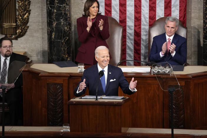 President Biden had a big moment during his 2023 State of the Union address where he sparred with Republicans. He's been talking about it ever since.