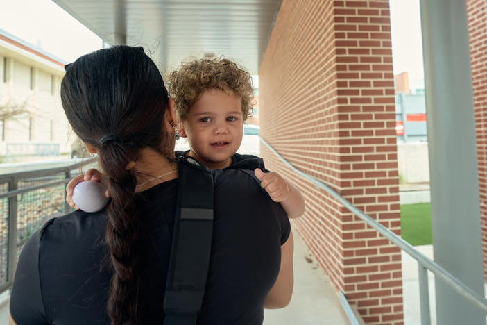 Now that Sarah Barnes' son, Samuel, 2, is enrolled in Head Start, it's lifted an extra stress off Barnes' shoulders. "It just makes life a little bit easier having child care right on campus," she says. "I can literally walk over here between classes and check on him."