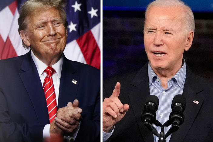 Former President Donald Trump and President Joe Biden unofficially kicked off the general election campaign with rallies in Georgia Saturday, March 9, 2024.