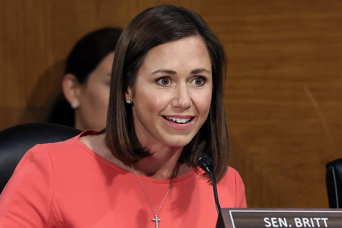 An anti-trafficking advocate accused Sen. Katie Britt, R-Ala, of distorting her story in the GOP response to President Biden's State of the Union address.