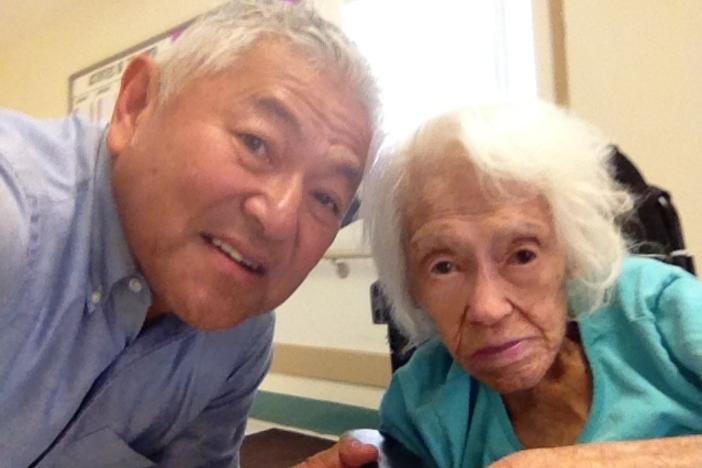 Mas Masumoto (left) and Shizuko Sugimoto in 2013.