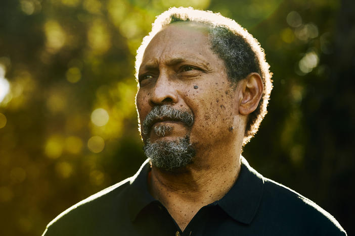 Author Percival Everett photographed in Pasadena, Calif., on Oct. 28, 2022.