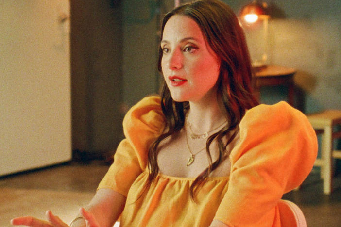 Former Nickelodeon star Alexa Nikola speaks during the docuseries <em>Quiet on Set.</em>