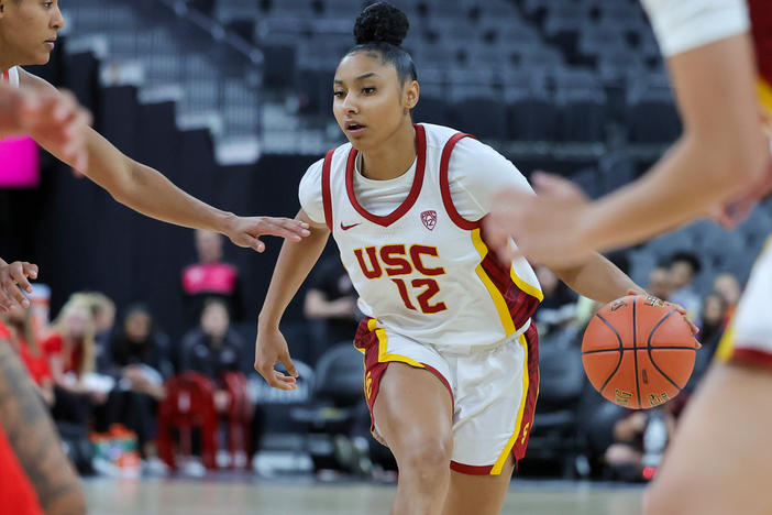 JuJu Watkins, the star freshman who has helped lead the resurgence of USC's women's team.